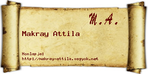 Makray Attila névjegykártya